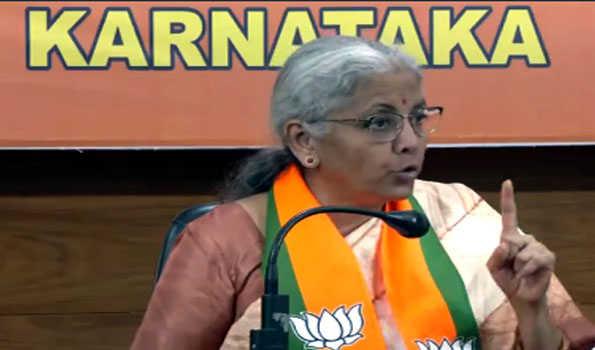 Cong indulging in false propaganda by alleging neglect of  Karnataka: Sitharaman