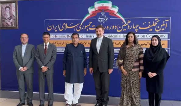 Road Transport Minister Nitin Gadkari attends Iranian President's inauguration in Tehran