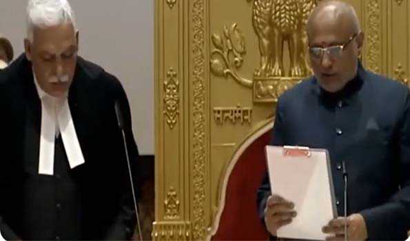 C P Radhakrishnan sworn in as  Maharashtra Governor
