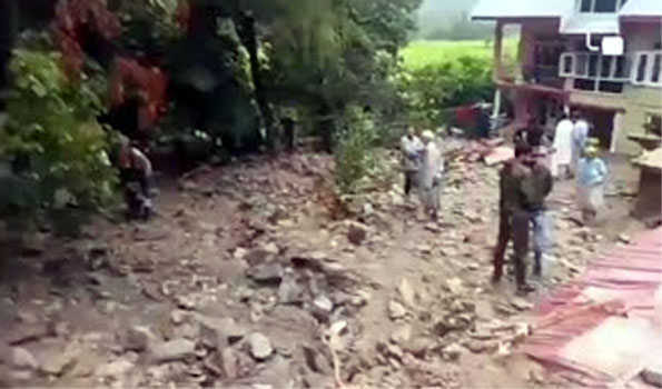 Traffic on Srinagar-Ladakh highway restored after mudslides were cleared off the road at Ganderbal