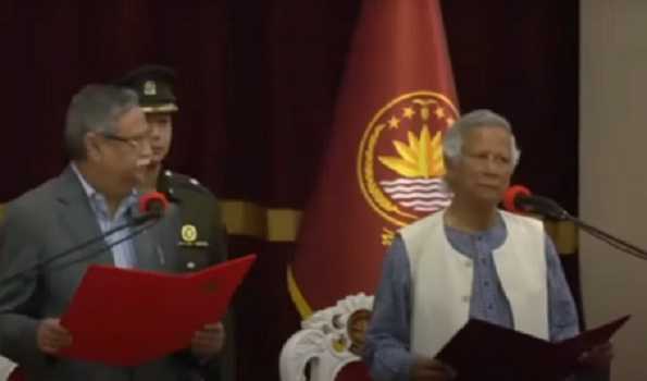 Nobel Laureate Mohd Yunus sworn-in as head of Bangladesh Interim Govt