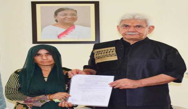 Reasi Terror Attack: J&K LG hands over appointment letter to wife of bus driver killed