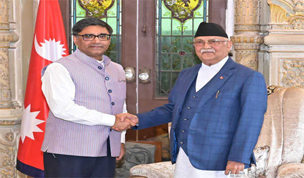 Foreign Secretary Misri calls on Nepal PM KP Sharma Oli