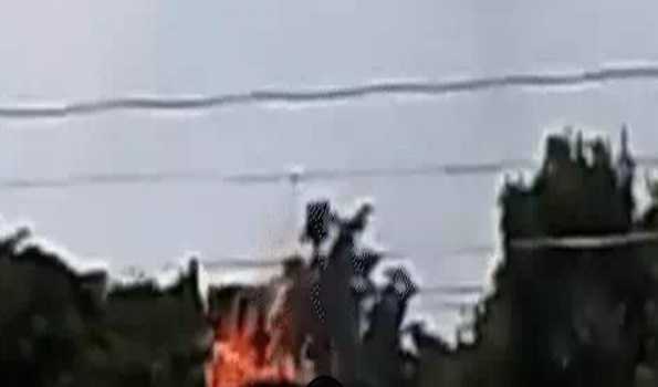 Wagon filled with fuel catches fire in Meerut