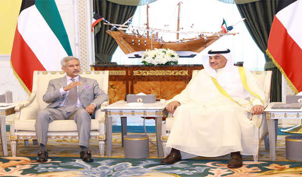 EAM in Kuwait, calls on Crown Prince Sheikh Sabah Al-Khaled Al-Sabah