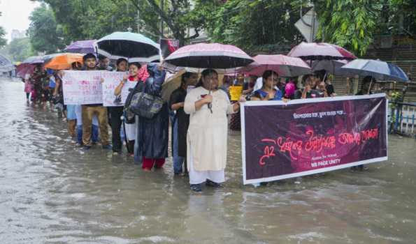 Medics march in Kolkata to protest rape and murder of doctor