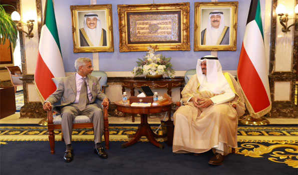 EAM in Kuwait, holds talks with counterpart on boosting ties, calls on Kuwaiti PM