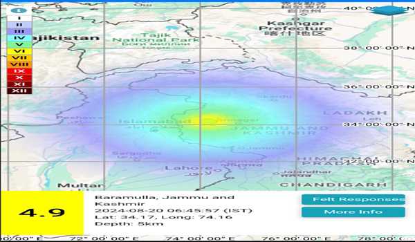 Back to back earthquakes jolt Kashmir