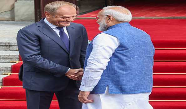 PM Modi, Polish PM Donald Tusk hold bilateral talks at Federal Chancellery