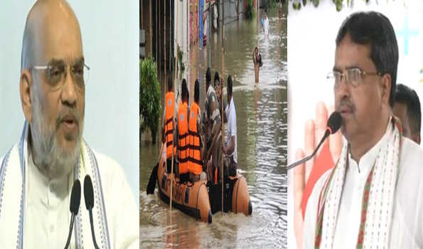 Shah speaks to Tripura CM on flood situation in state