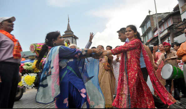 Janmashtami: Kashmiri Pandits takes out Shoba Yatra in Srinagar