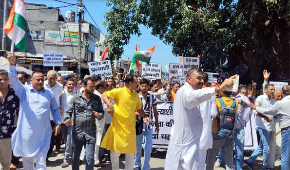 Local candidate in Chhamb Constituency or NOTA, choice is yours: Protesting BJP supporters