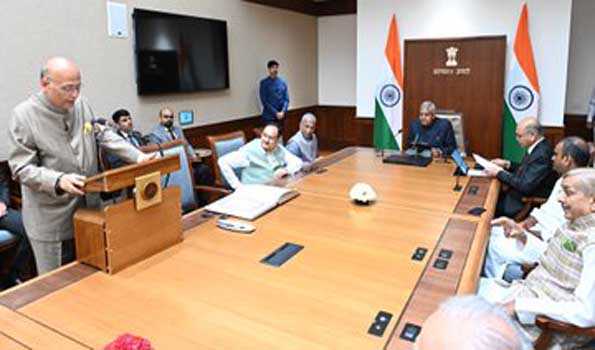 Congress leader Abhishek Singhvi takes oath as Rajya Sabha MP
