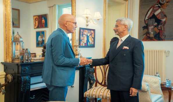 EAM in Geneva, meets WHO DG and UN human rights chief