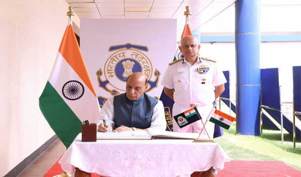 Aim to be tech-oriented force, Rajnath tells Coast Guard commanders