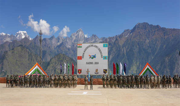 India-Kazakhstan joint military exercise KAZIND 2024 begins in Auli