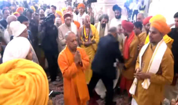 Yogi performs aarti at Ram temple on first anniversary of consecration