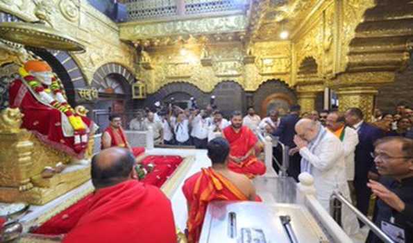 Amit Shah visits Shri Saibaba