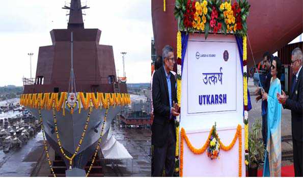 L&T launches second Multi Purpose Vessel INS Utkarsh for Indian Navy