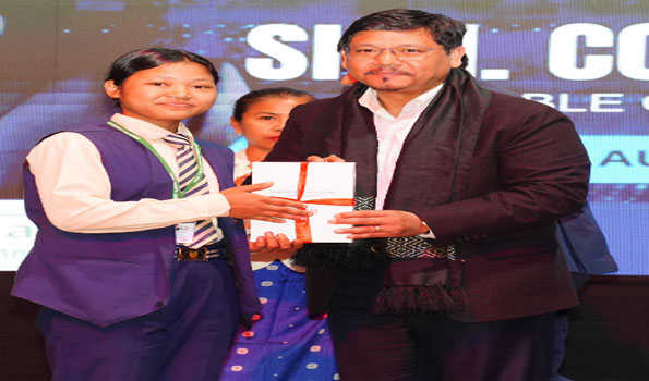 Meghalaya CM distributes learning tablets to students in Shillong