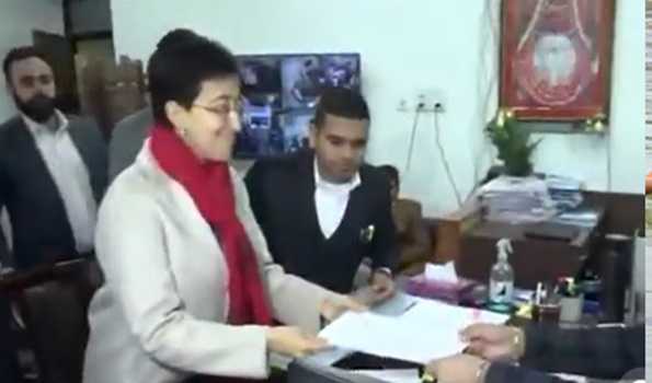 Delhi CM Atishi files nomination for Kalkaji assembly seat