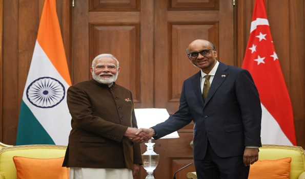 PM Modi holds talks with visiting Singaporean President Shanmugaratnam