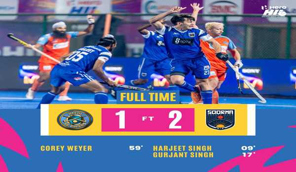 Soorma Hockey Club claim narrow 2-1 win over Delhi SG Pipers in HIL