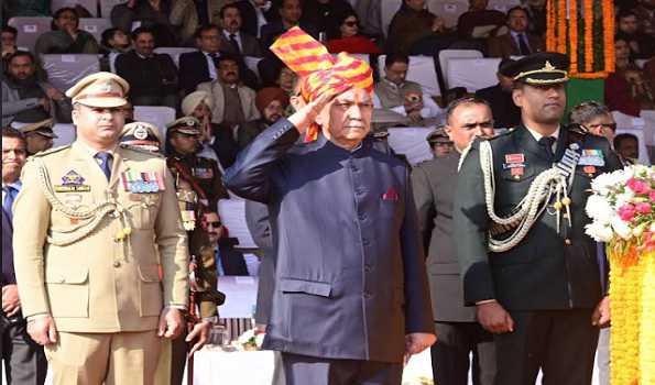 J&K LG unfurls National Flag in Jammu
