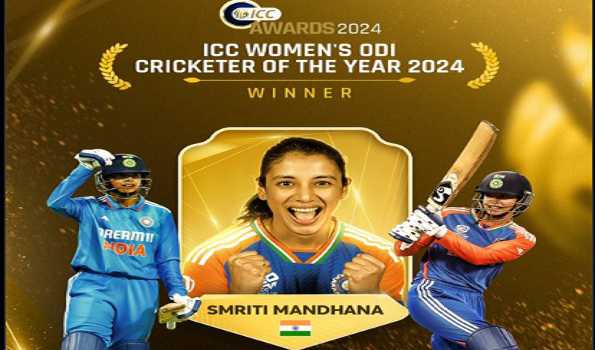 Smriti Mandhana crowned ICC ODI Cricketer of Year for 2024
