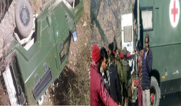 Five army soldiers injured in road accident in Poonch