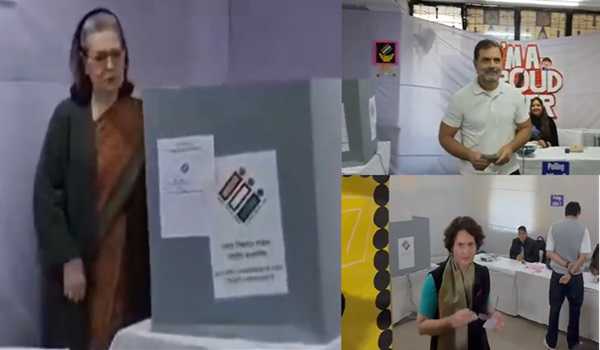 Delhi polls: Sonia, Rahul, Priyanka cast votes