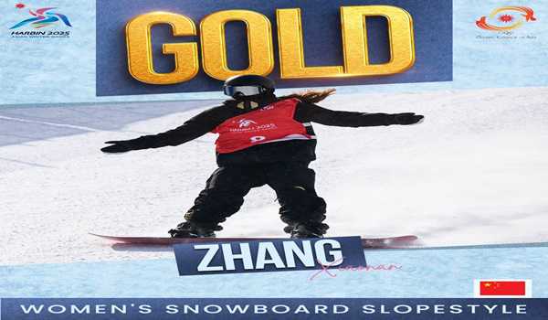 Zhang Xiaonan wins women snowboard slopestyle at Asian Winter Games