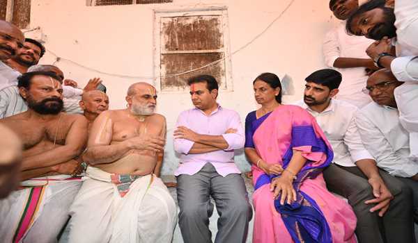 KTR condemns attack on Chilukuru Balaji temple chief priest Rangarajan