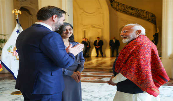 PM Modi meets US VP JD Vance, his wife Usha