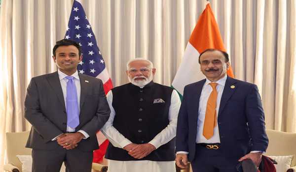 PM Modi meets with Indian-American entrepreneur Vivek Ramaswamy