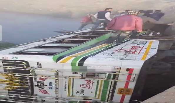 Punjab: 6 killed as bus falls into drain in Faridkot