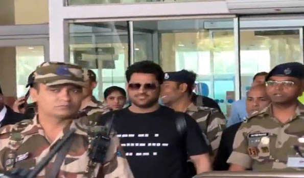 CSK icon Dhoni lands in Chennai for training ahead of IPL