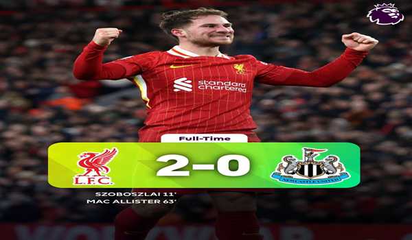 Liverpool goes 13 points clear in Premier League after midweek games