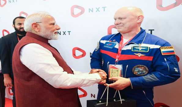 Russian cosmonaut Oleg Artemyev meets PM Modi