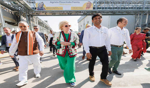 Princess Astrid of Belgium visits Flemish potato processing company Agristo in Bijnor