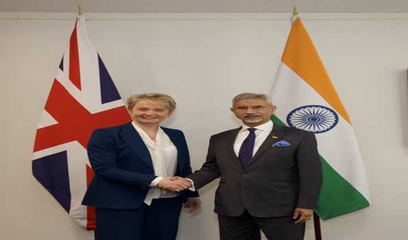 EAM in London, meets UK Home Secretary, Secretary of State for Business