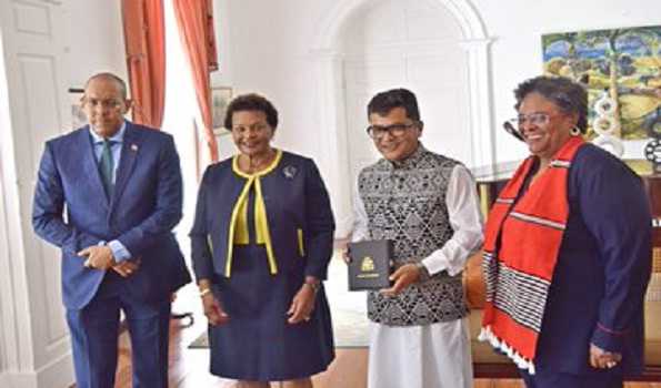 MoS Margherita receives top Barbados award on behalf of PM Modi for valuable help during Covid