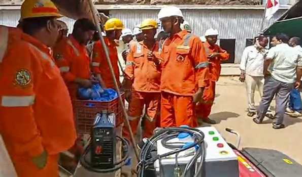 Rescue operations underway at collapsed SLBC tunnel site in Nagarkurnool district
