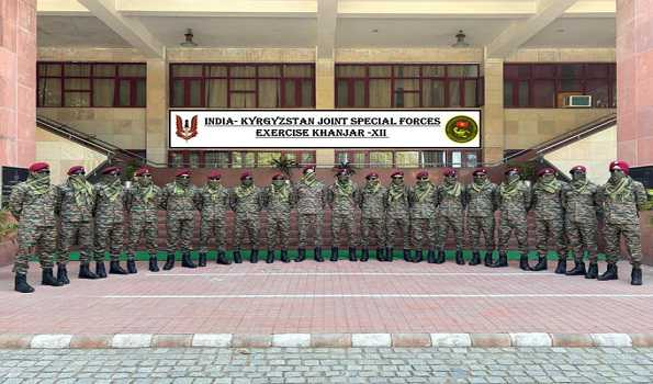 Indian contingent departs for Kyrgyzstan to participate in exercise Khanjar-XII