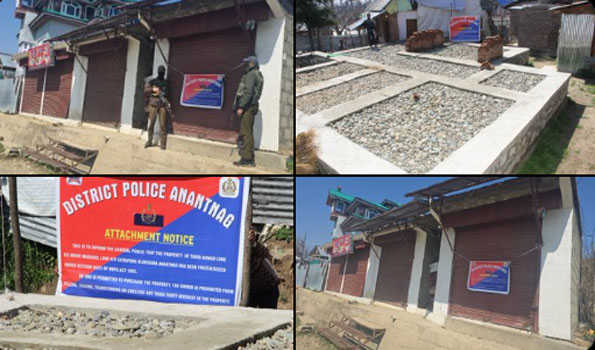 Police attach properties worth Rs 75 lakh of drug peddlers under NDPS Act in Anantnag