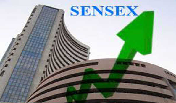 Sensex up 557.45 pts
