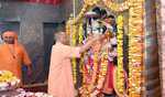 Yogi offers prayers at Maa Pateshwari Temple