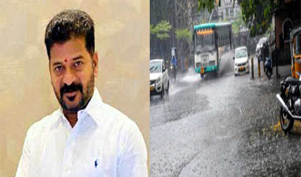 Telangana CM  orders officials to stay alert amid heavy rains in Hyderabad
