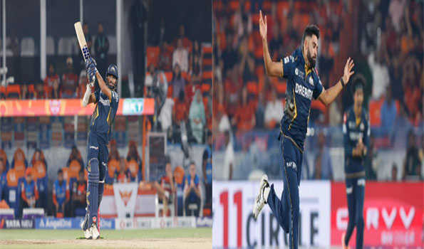 Gill, Rutherford power GT past SRH after Siraj burst