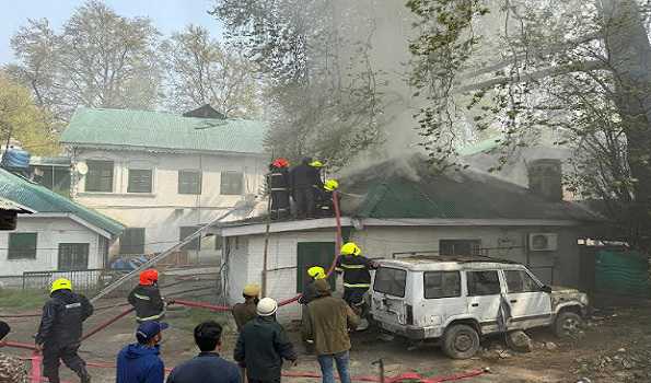 J&K | Fire Damages Store Near PDP Headquarters In Srinagar